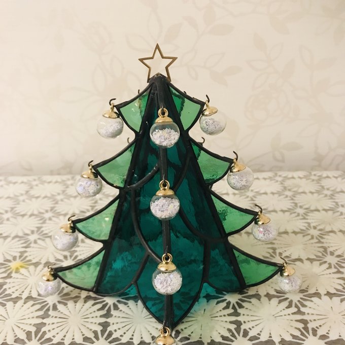 工房オリジナル・ステンドグラス型紙「ミニリース クリスマス 」shop煌LaLa