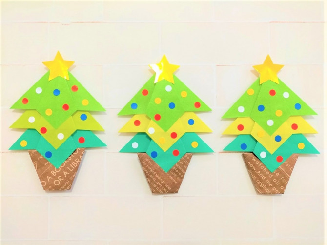 折り紙でクリスマス飾りオーナメントを簡単手作り！折り方まとめセツの折り紙処