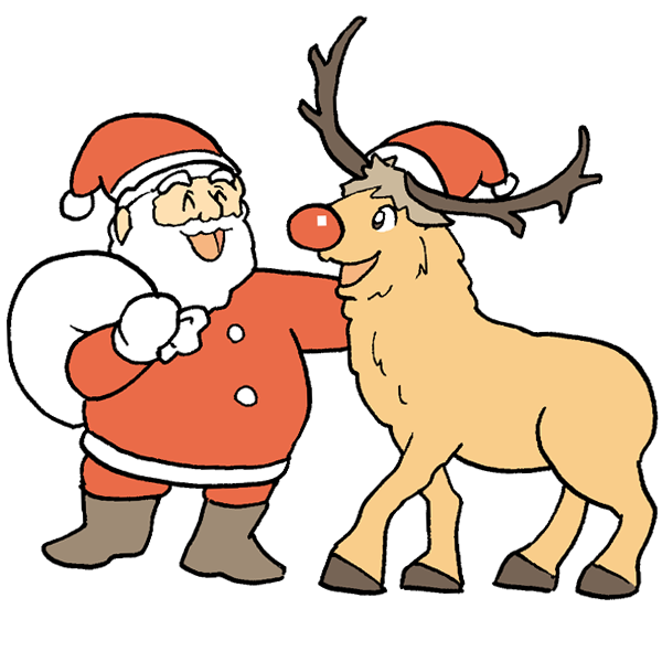 トナカイとサンタ」のテンプレート 素材 無料ダウンロードビジネスフォーマット 雛形 のテンプレートBANK