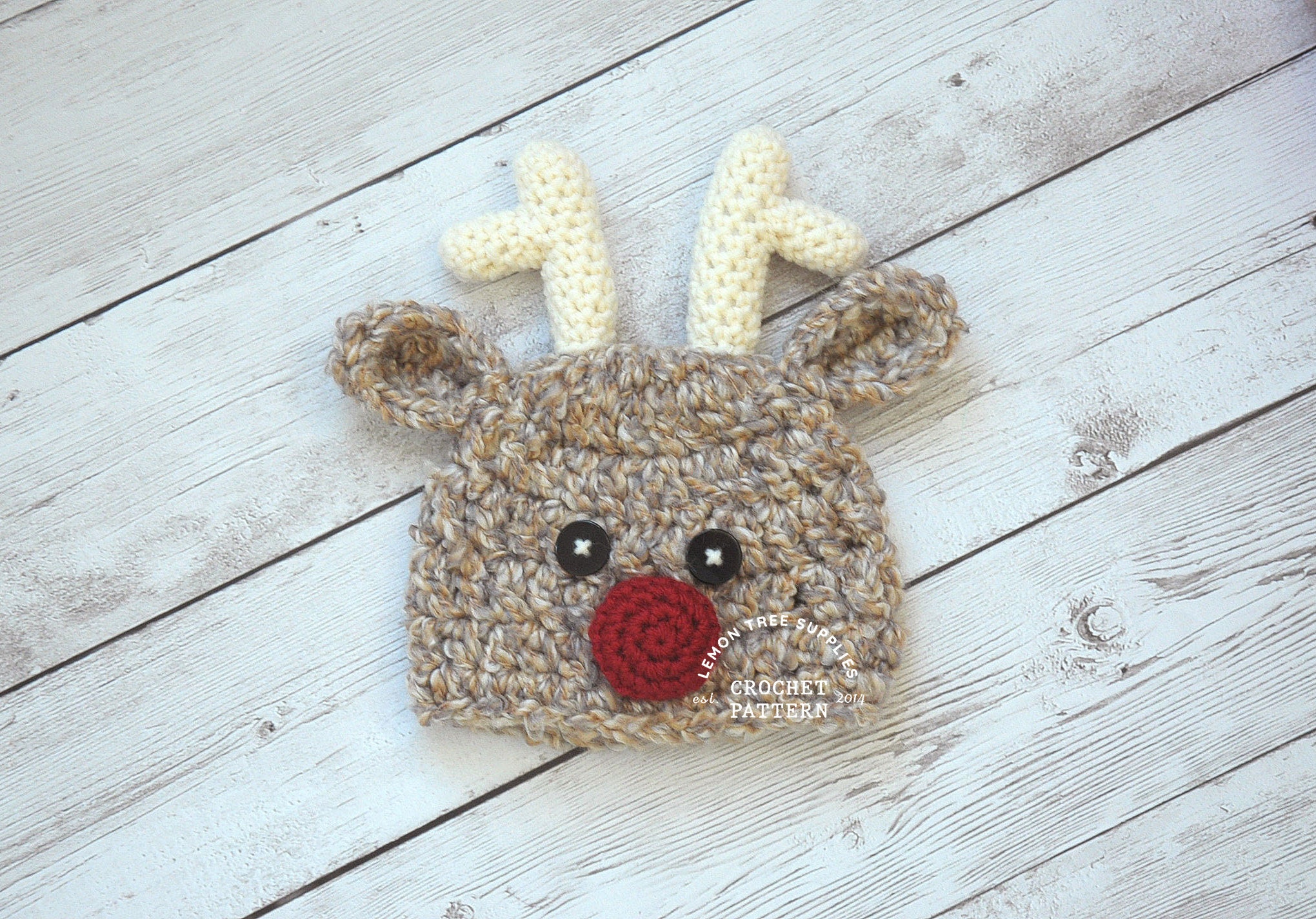 1〜2歳トナカイの帽子の編み方②クリスマス かぎ針編み はれなつ