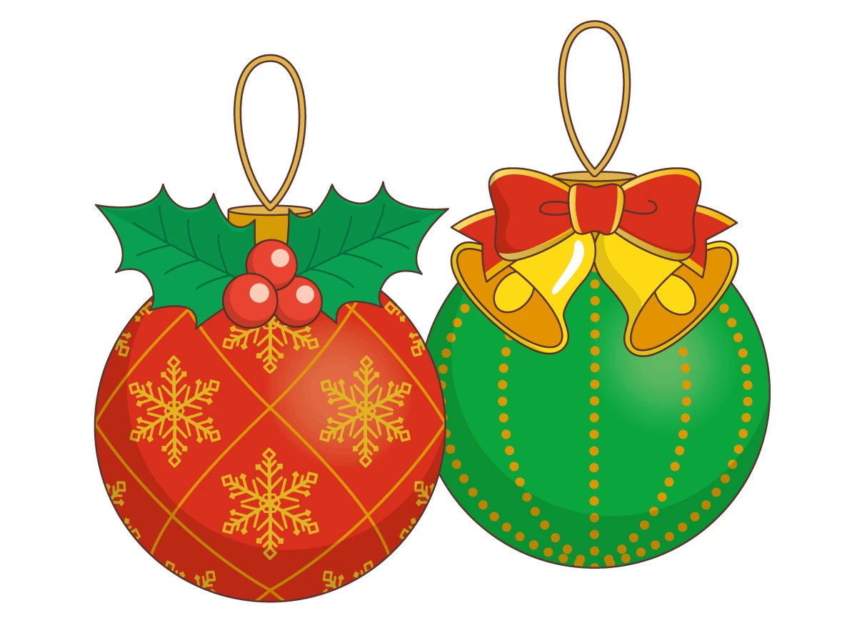 クリスマスのオーナメントのフリーイラストフリーイラスト・クラシック フリクラ