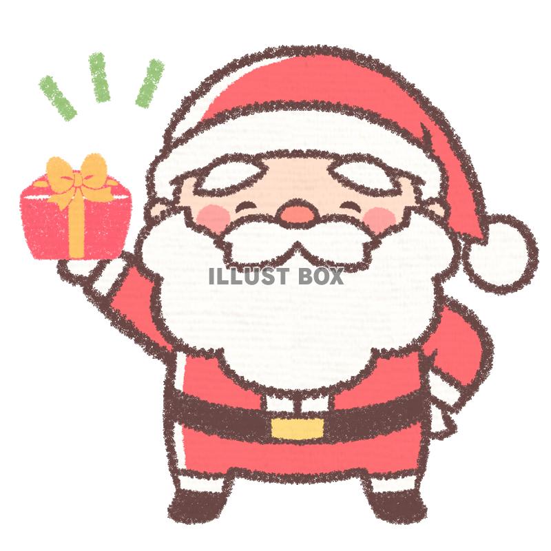 クリスマスツリーのサンタとトナカイイラストのフリー素材イラストイメージ