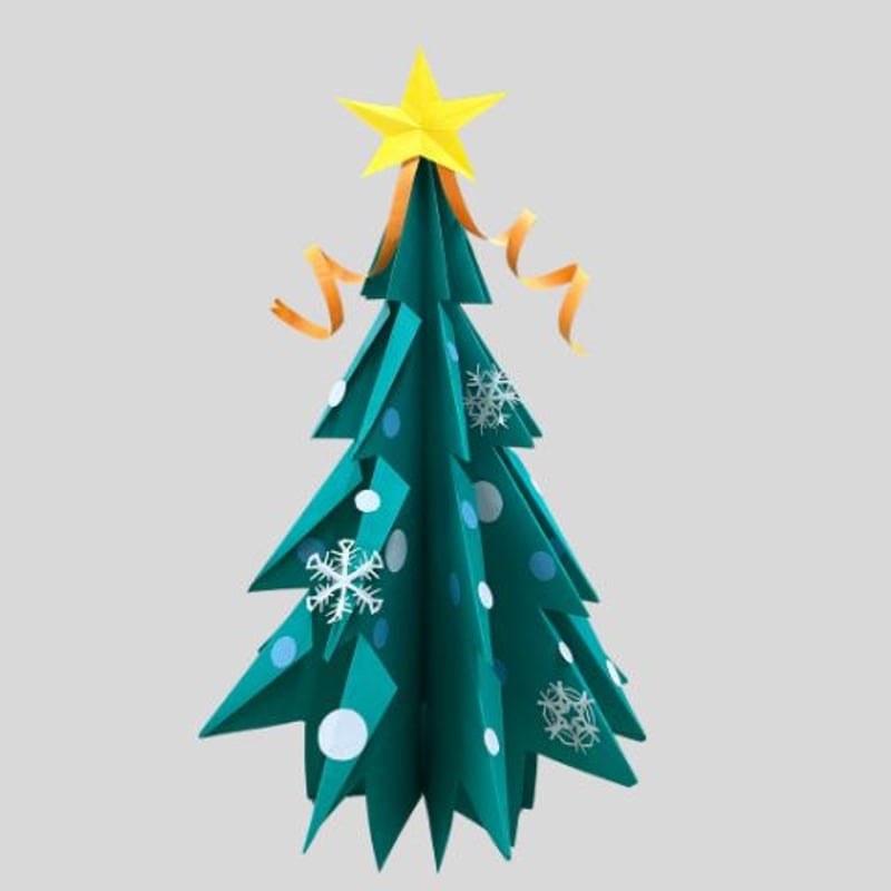 画用紙で立体クリスマスツリーと飾りの簡単な作り方４選 おしゃれ- 情報色々ドットコム