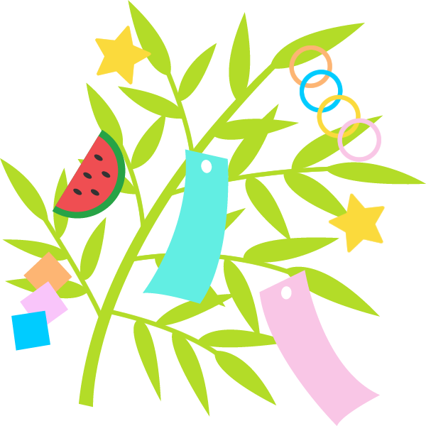 フリーイラスト七夕の笹飾りパブリックドメインQ：著作権フリー画像素材集