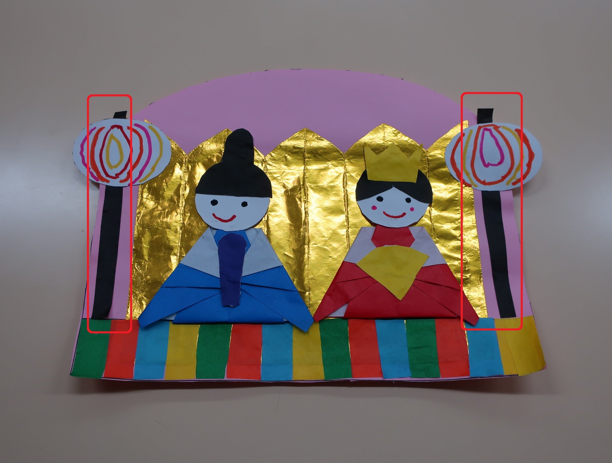 ひなまつり制作「おひなさま」手作り 簡単かすみそうブログ