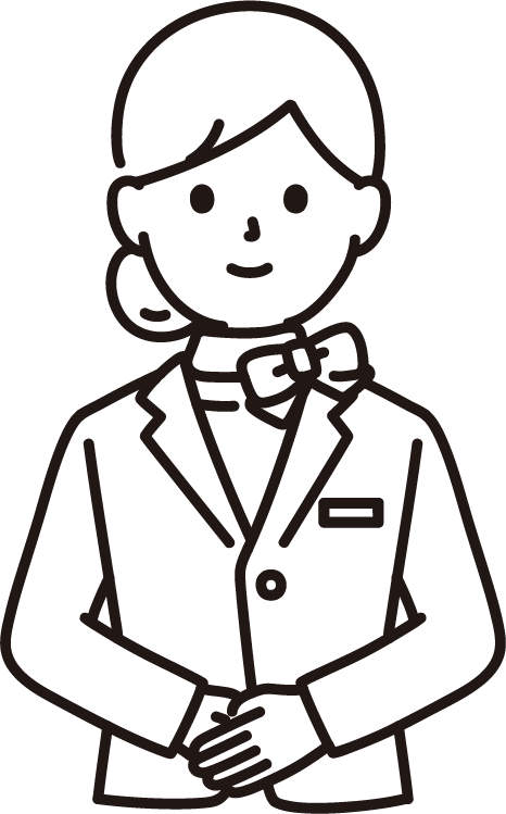 お辞儀をするウェディングプランナー 男性 のイラスト商用可・フリーイラスト素材ソコスト