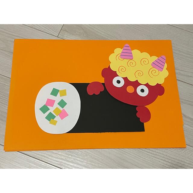 折り紙節分☆鬼と恵方巻2月の壁面飾り制作活動にも