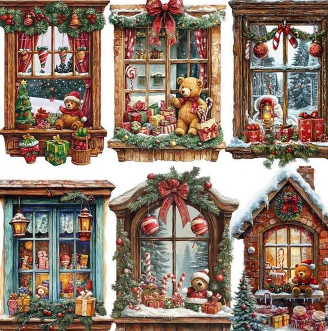 クリスマスウィンドウ ステッカー 1パック 20枚入 シール クリスマス