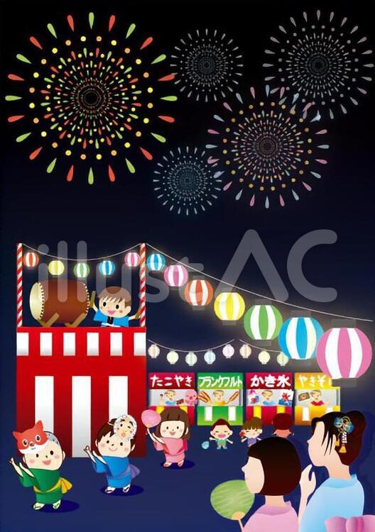 花火のイラスト「夜空の打ち上げ花火」かわいいフリー素材集 いらすとや