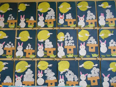 ９月 壁面製作 ２歳児つぼみ組 - 蓮美幼児学園