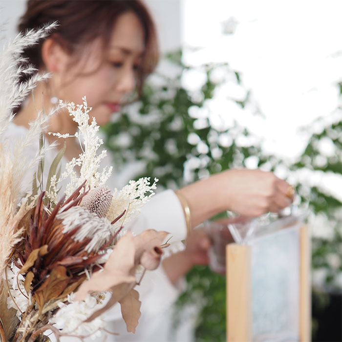 結婚式・結婚祝Plants Factory プランツファクトリーSB CORPORATION 株式会社贈り物、ギフトに観葉植物をカラー サンドでデザイン