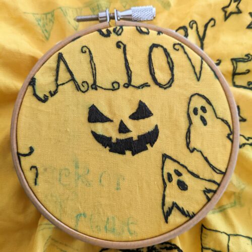 10月はハロウィン刺繍と刺し子をやりました！ - mimoza note
