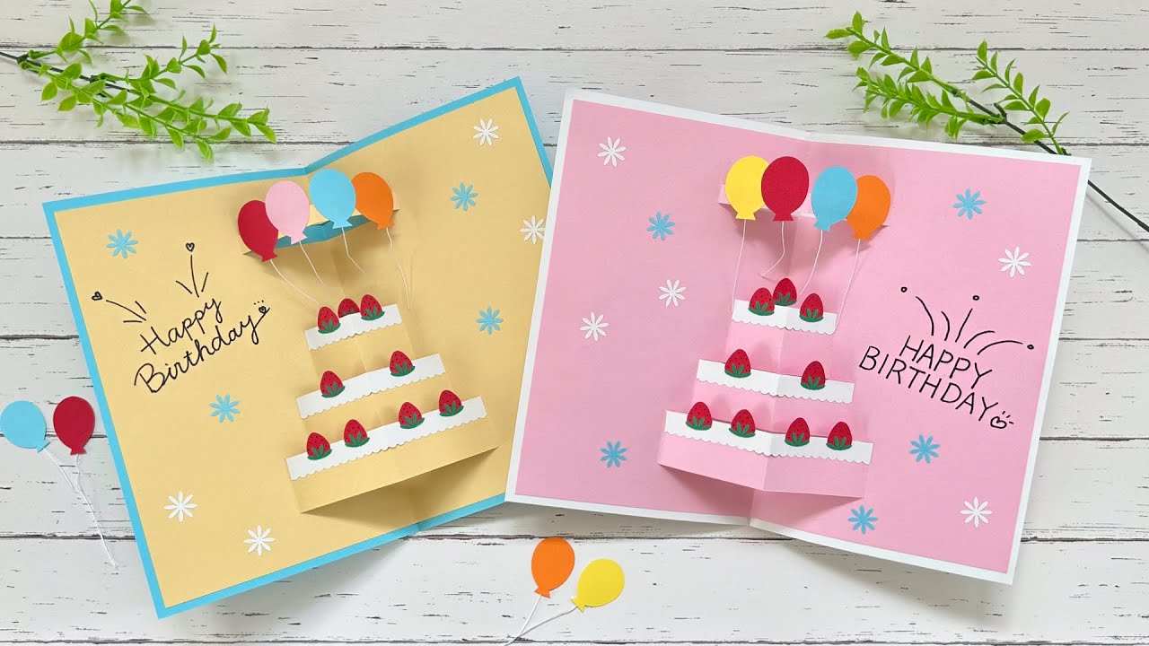 美しいバラの花が飛び出すカードの作り方 音声解説あり How to make a beautiful rose flower pop-up card