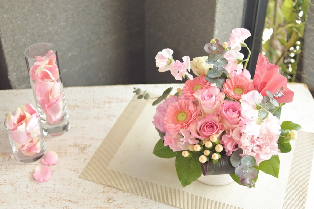 ひなまつり お雛様 フラワーアレンジ 桜 ウサギ雑貨屋 HarryChop