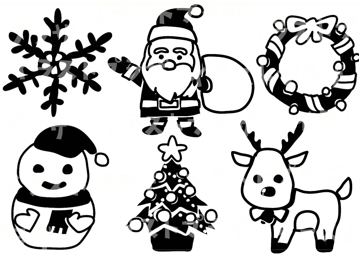 クリスマスの文字のフリーイラストフリーイラスト・クラシック フリクラ