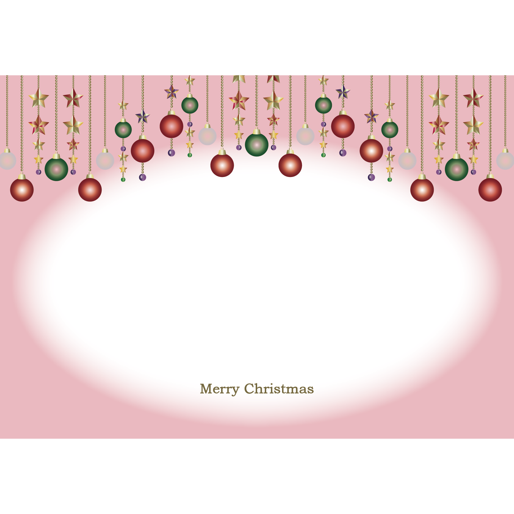 グリーン柄とリボンで囲むおしゃれクリスマス フレーム枠イラスト無料フリー85055素材Good