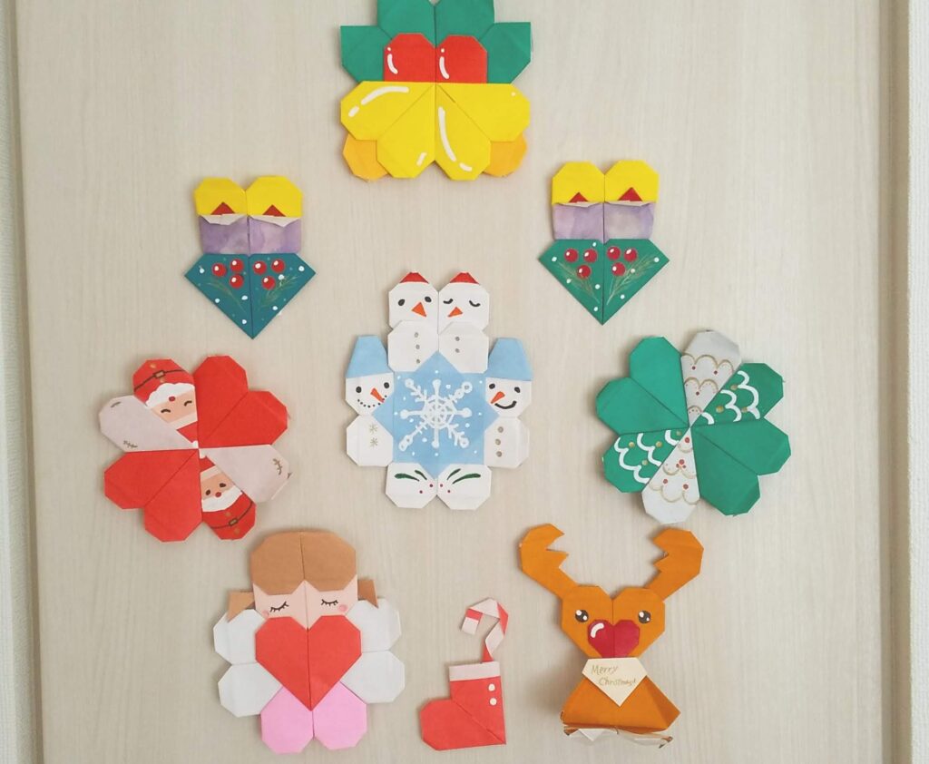 サンタさん ツリー 星 折り紙 ハンドメイド 壁面飾り クリスマス 冬の通販 by yyy's shopラクマ