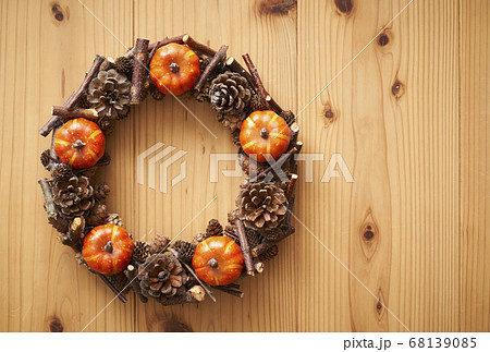 手作りハロウィンリース♫BananaSaru.com