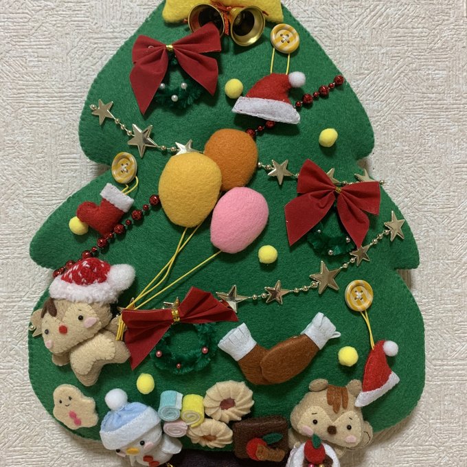 Wreath フェルト クリスマス リース ホワイトグレーベリーGry & Sif グライアンドシフ