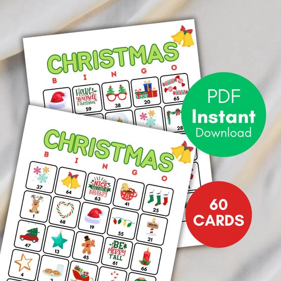 Amazon.co.jp: MonEnfance クリスマスビンゴカード 39枚 24人用 かわいいクリスマスビンゴゲーム 子供 大人 パーティー用品ファミリーゲーム アクティビティ クリスマスフェスティバル : おもちゃ