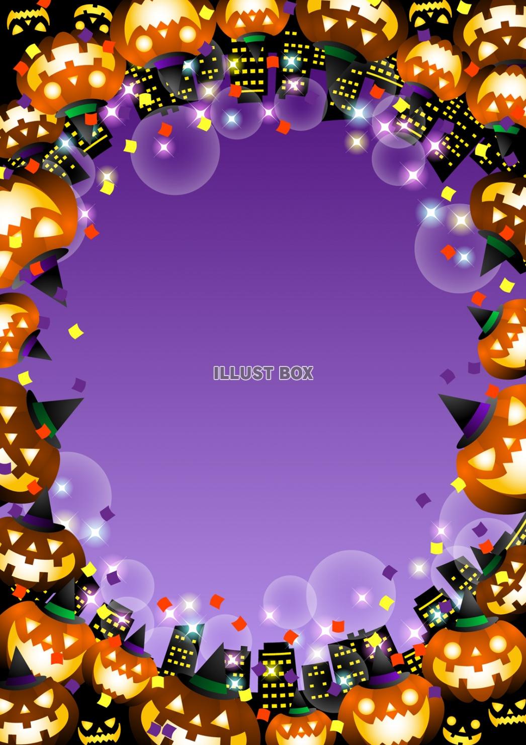 ハロウィン・ハロウィーン 背景イラストポスター・フライヤー文字スペースのイラスト素材FYI04954373ストックフォトのQlean Market キュリンマーケット