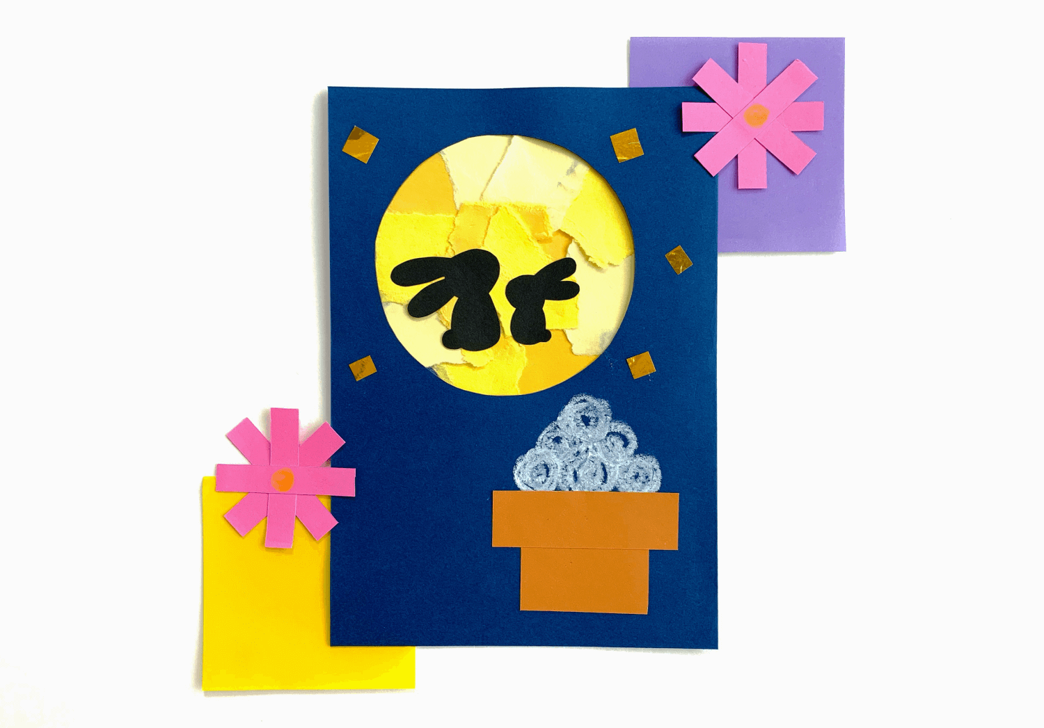 秋の壁画「お月見」の作り方 工作 明日の介護をもっと楽しく 介護のみらいラボ 公式