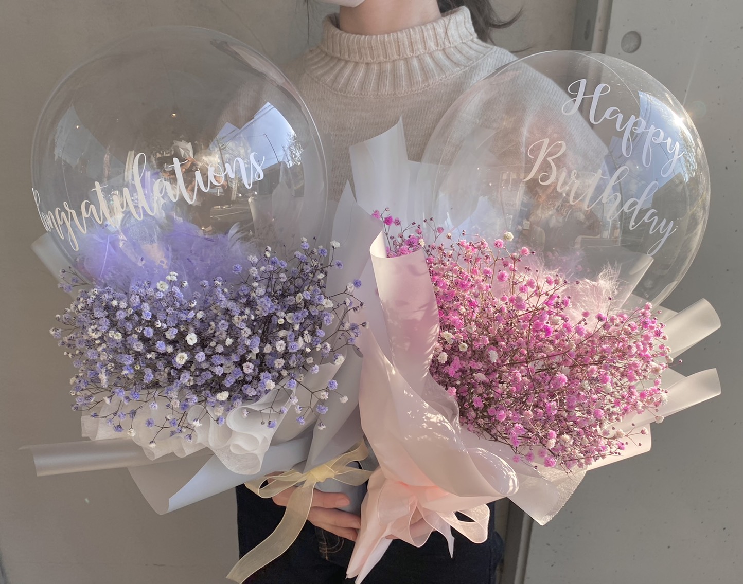 カラフル♡かすみ草ブーケ かすみ草の花束 スワッグ スワッグ merci 通販 17966557Creema クリーマ