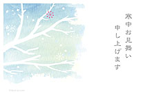 寒中-草花 3寒中見舞いテンプレート年賀状プリント決定版 2026