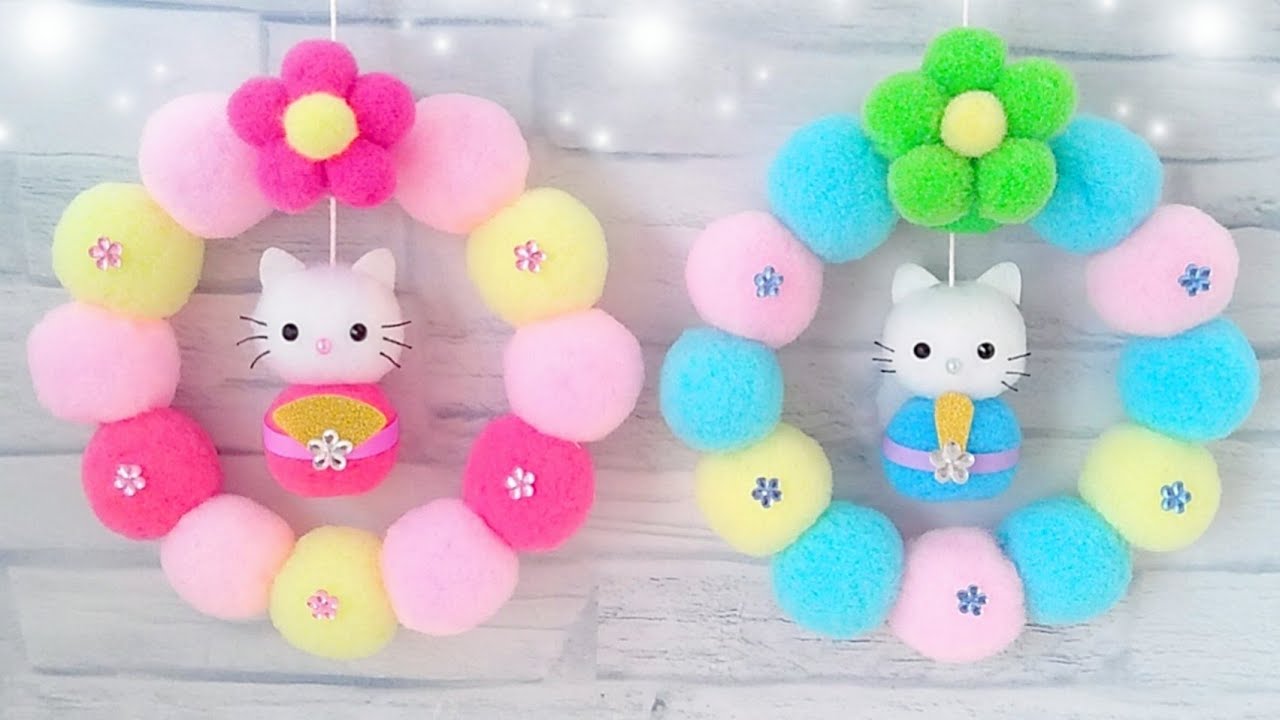 そろろん♡ひな祭り♡桜♡フラワーリース 100均造花 ふわふわ桜満開