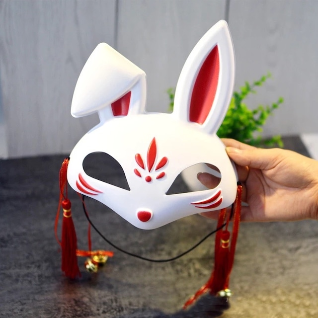 面白い厄除の面♡ハロウィンの仮装やパーティーなどに♪狐のお面♪ 赤色 可愛いの通販 by PINCOO 's shopラクマ