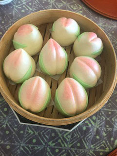 お祝いやハレのお席に「飾り桃まんじゅう」状元樓 横浜中華街本店