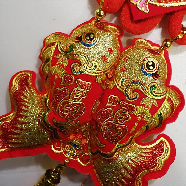 直径約41cm コストコ 旧正月 魚型 貯金箱 縁起物 置物 手描き 飾り 装飾品