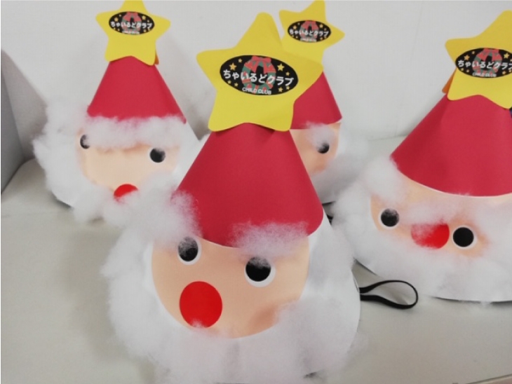 クリスマスフェルト帽子作り サンタ