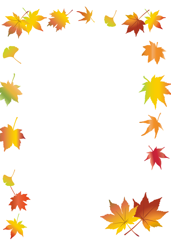 無料イラスト紅葉した木々のフレームパブリックドメインQ：著作権フリー画像素材集