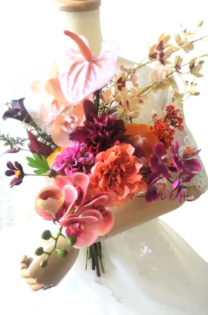 レッド系ウエディングブーケ