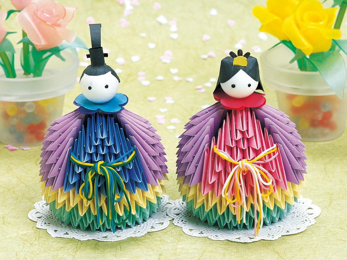 簡単な雛人形手作り折り紙作り方✨可愛くて便利💕