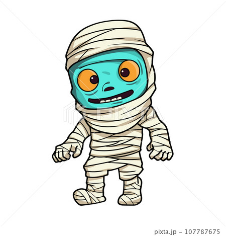 ハロウィンのキャラクター・キャンディをもつミイラ男のイラスト素材81152720- PIXTA