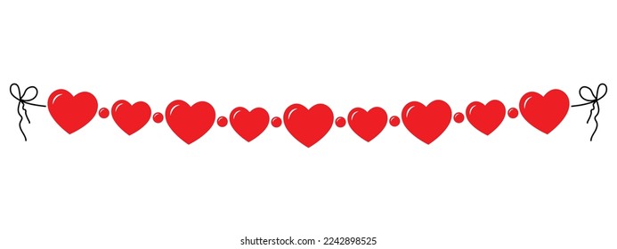 折り紙 ダブルハートガーランドバレンタインホワイトデーバースデ