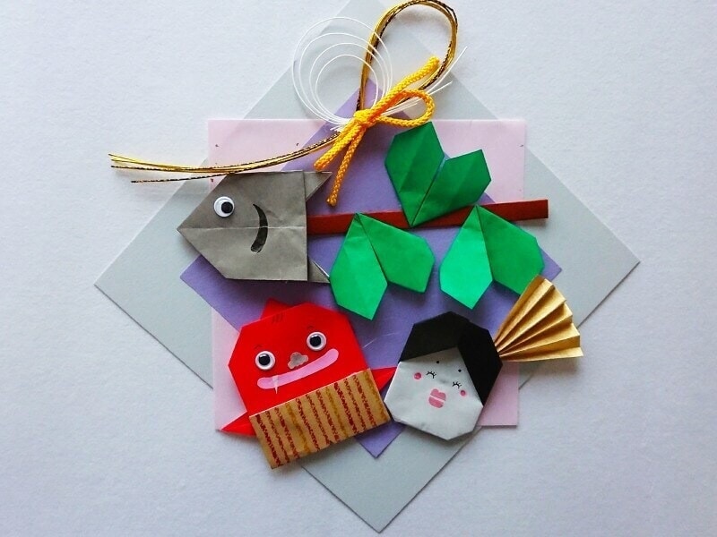 折り紙の箱 つのこう箱の折り方・作り方。節分の豆入れにも大活躍見たものクリップ