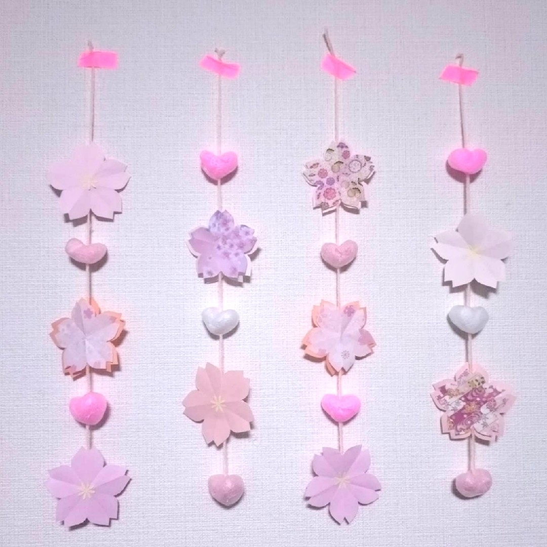 春の折り紙「桜 さくら 」の折り方！平面にも立体にもなる可愛い花ちょちょいの工作部屋