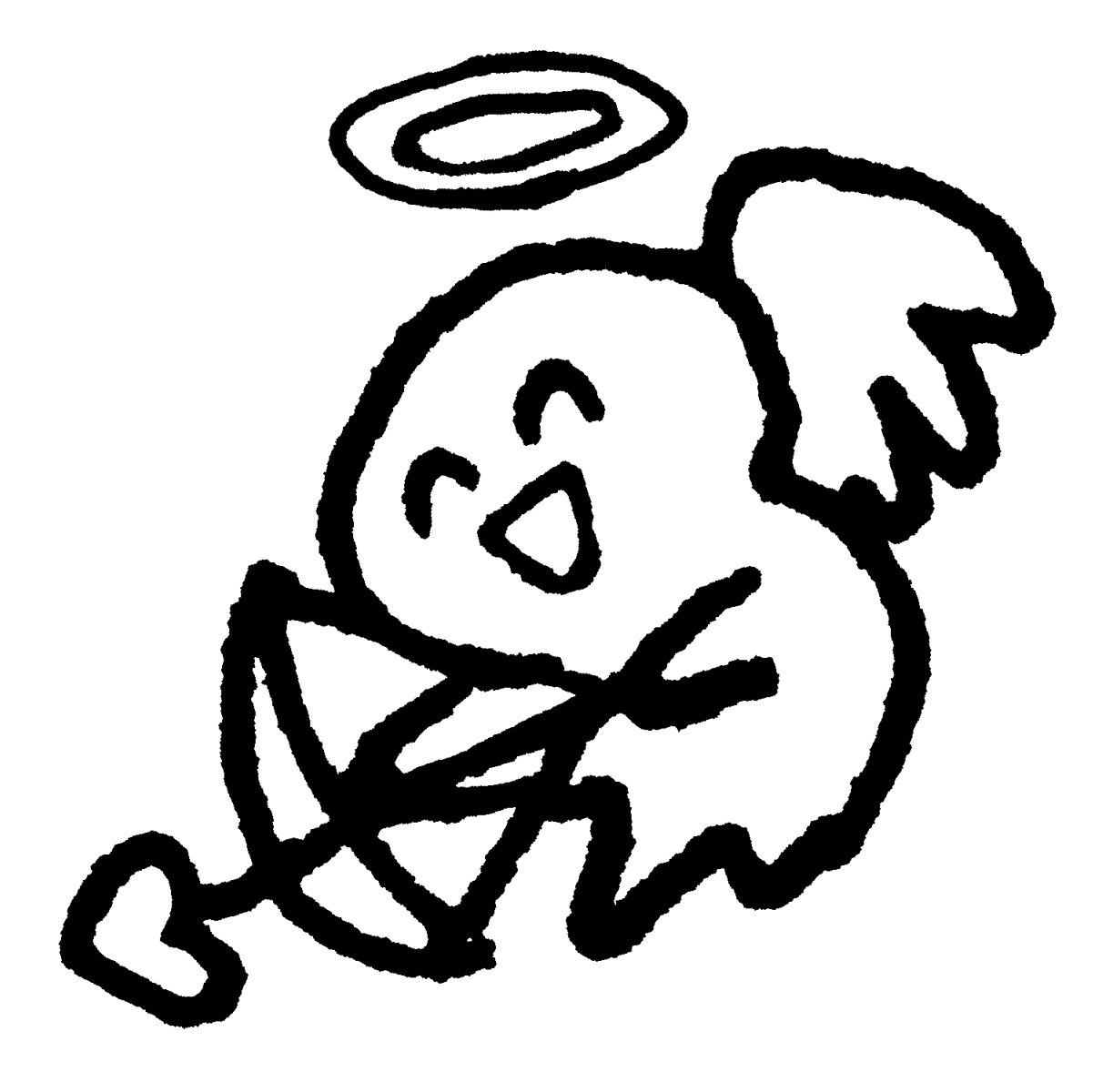 クリスマスリースの手書きイラストえんぴつと画用紙