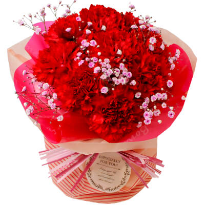 希望」「常に前進」「前向き」の花言葉 ガーベラの一輪ブーケ ビタミンカラーのおまかせガーベラ1本ラッピング 約30cm 卒業式・入学式にもピッタリ&YOUKAENCake.jp