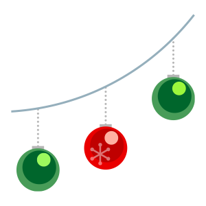 無料素材デザイン例 クリスマスガーランド配布開始 - Luna Novia