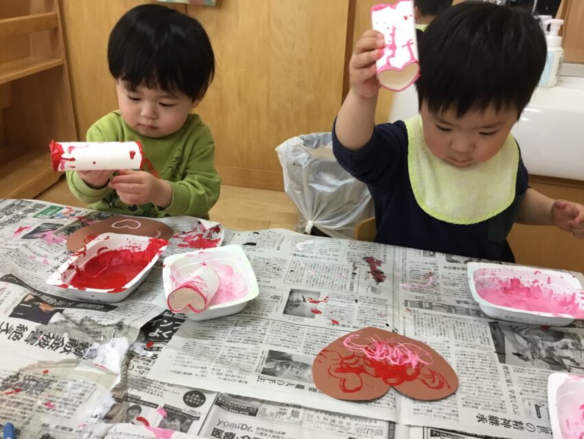 バレンタイン 製作 保育TikTok