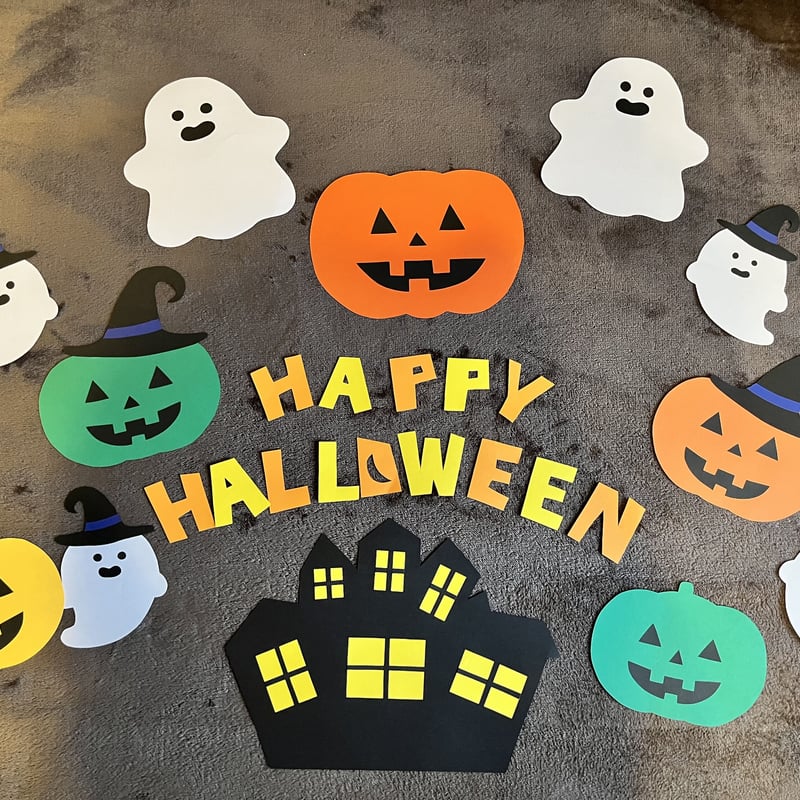 Amazon.co.jp: 製作キット ハロウィン製作 かぼちゃ2 幼稚園 保育園 壁面飾り 高齢者施設 : おもちゃ