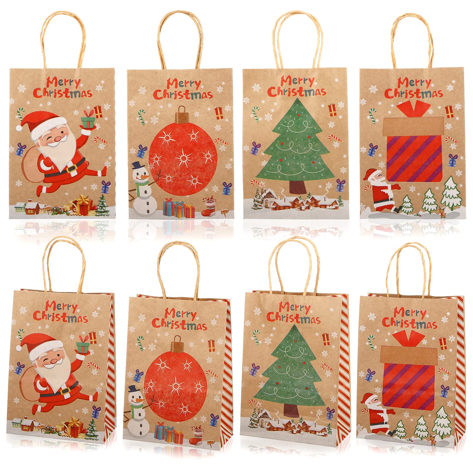 楽天市場 クリスマス ラッピング 袋 紙袋 12枚セット マチあり 角底袋 小 手提げ袋 ギフトラッピング プレセント袋 ギフトバッグ ギフト袋お菓子袋 プレゼントバッグ かわいい 丸紐 おしゃれ : すとあーえーじー 楽天市場店