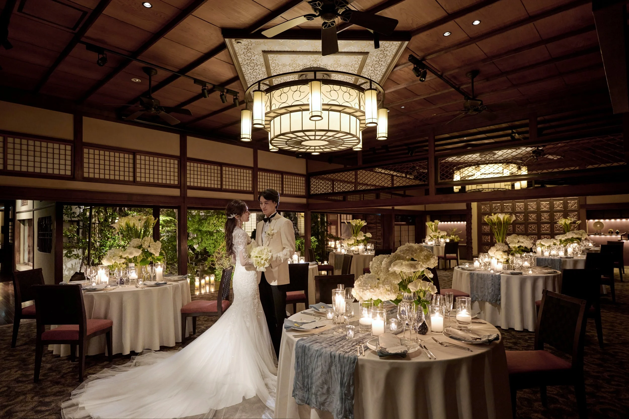 挙式事例 和モダン結婚式のご両親様贈呈品に「南天ペア日本酒グラス」挙式のお写真いただきました♡Glasspaint Wedding