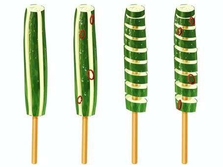 精霊馬 きゅうり のかわいいイラスト - ホビヲノエ