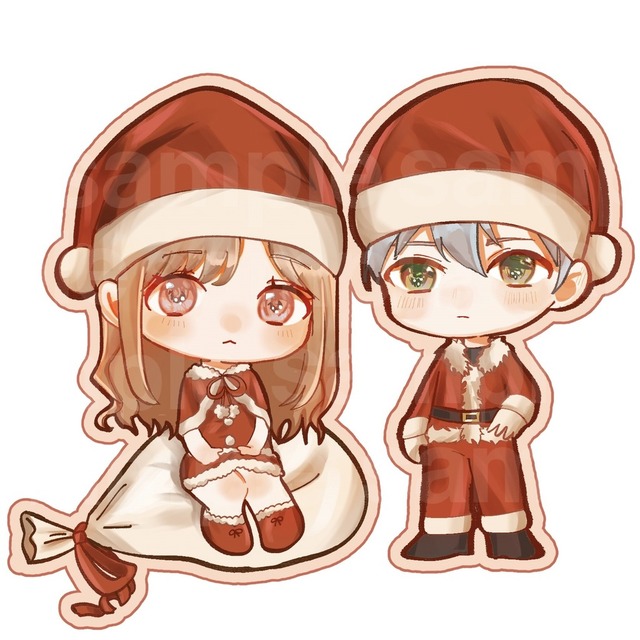 かわいいサンタクロースとトナカイのクリスマスキャラクターイラスト02のイラスト素材FYI08132221ストックフォトの QleanMarket キュリンマーケット