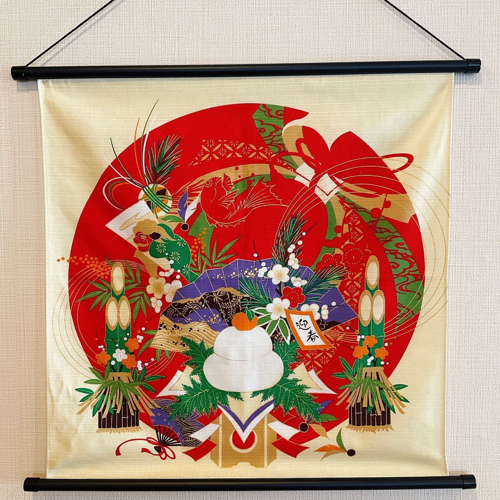 ホビーラホビーレ アップリケタペストリー 刺繍 つるし飾り お正月 和風